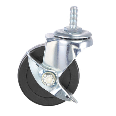 Harfington Swivel Stem Caster with Brake for Workbench Trolley, Rubber