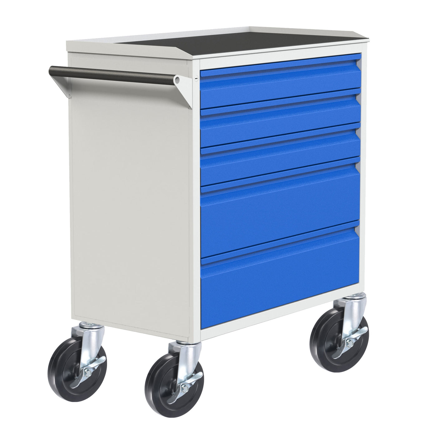 Harfington Swivel Stem Caster with Brake 5" Dia 154Lbs Load Capacity, Rubber, Black