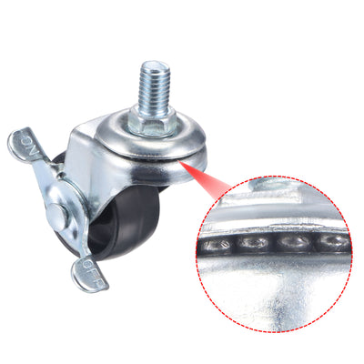 Harfington Swivel Stem Caster with Brake for Trolley, Nylon