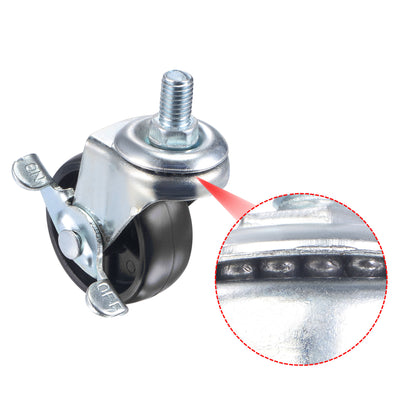 Harfington Swivel Stem Caster with Brake Load Capacity, for Trolley, Nylon