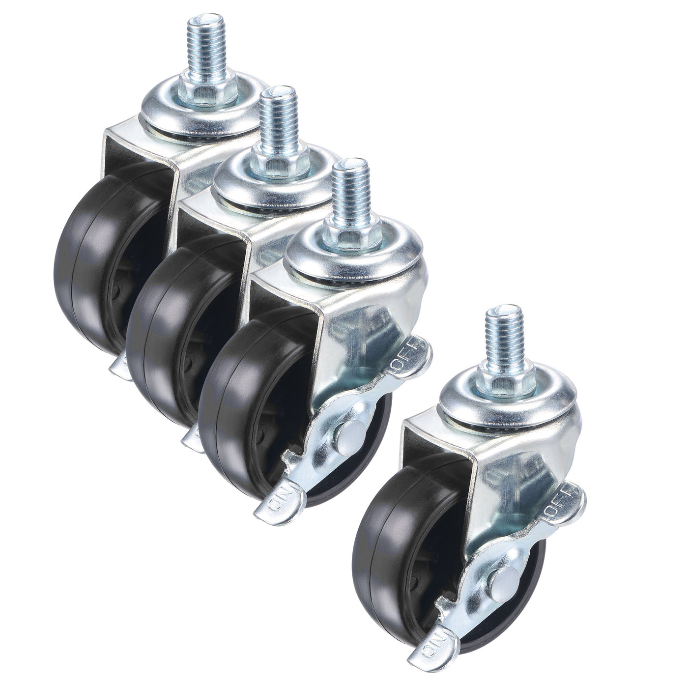 Harfington Swivel Stem Caster with Brake Load Capacity, for Trolley, Nylon