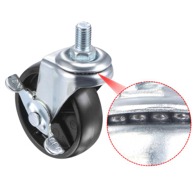 Harfington Swivel Stem Caster with Brake Diameter for Workbench Trolley, TPE