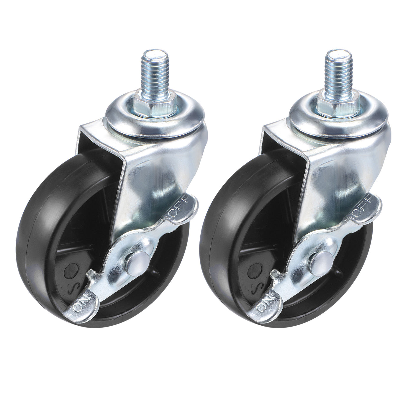 Harfington Swivel Stem Caster with Brake Diameter for Workbench Trolley, TPE