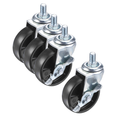 Harfington Swivel Stem Caster with Brake for Workbench Trolley, TPE