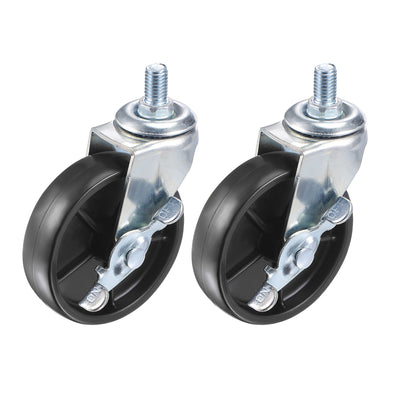 Harfington Swivel Stem Caster with Brake Diameter for Workbench Trolley, TPE