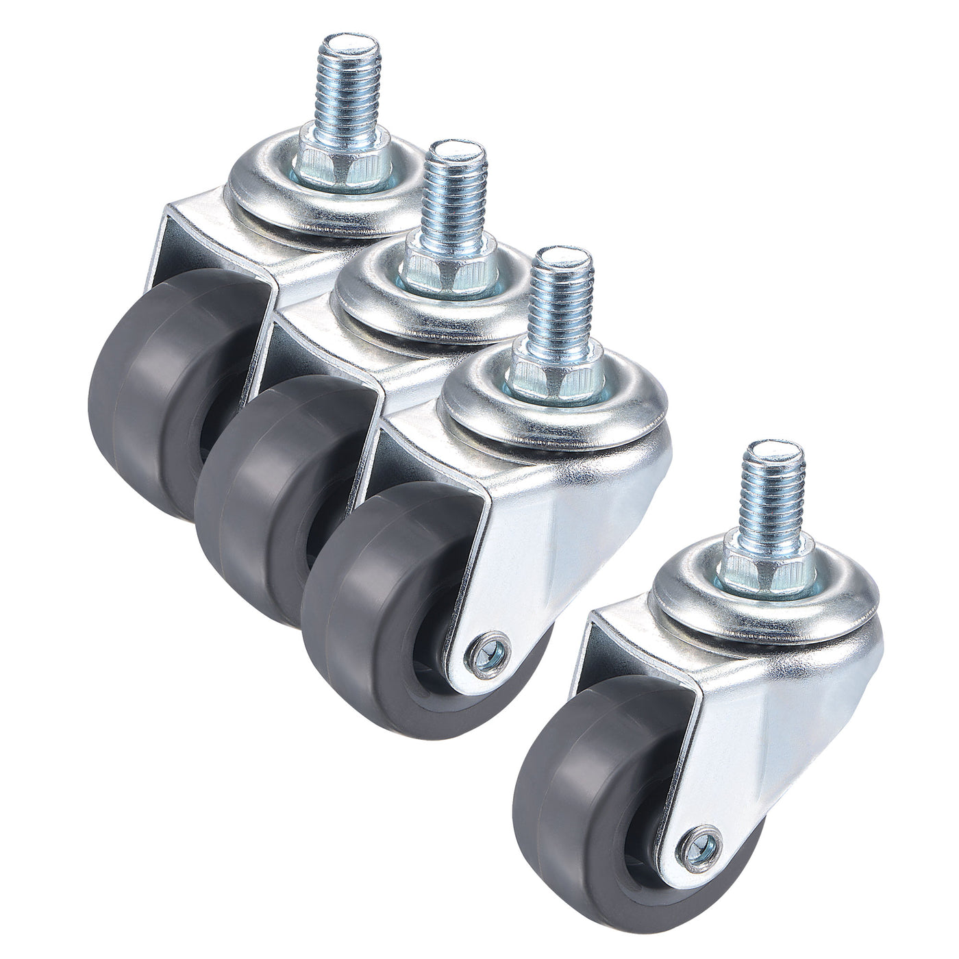 Harfington Swivel Stem Caster 1.5" Diameter 55Lbs Load Capacity, TPE, Gray, 4pcs
