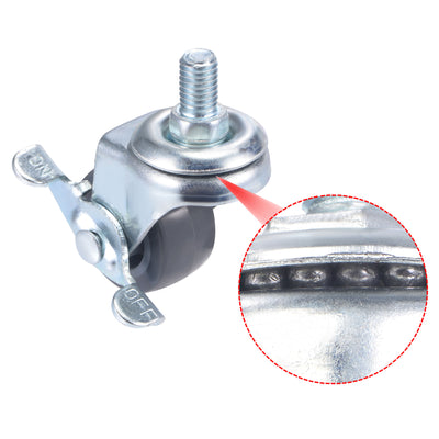 Harfington Swivel Stem Caster with Brake Diameter Load Capacity, for Workbench Trolley, TPE