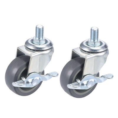 Harfington Swivel Stem Caster with Brake for Workbench, TPE