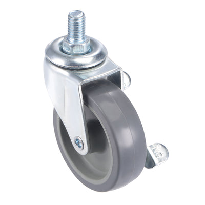 Harfington Swivel Stem Caster with Brake Diameter Load Capacity, for Workbench Trolley, TPE