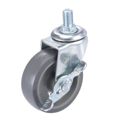 Harfington Swivel Stem Caster with Brake Diameter Load Capacity, for Workbench Trolley, TPE