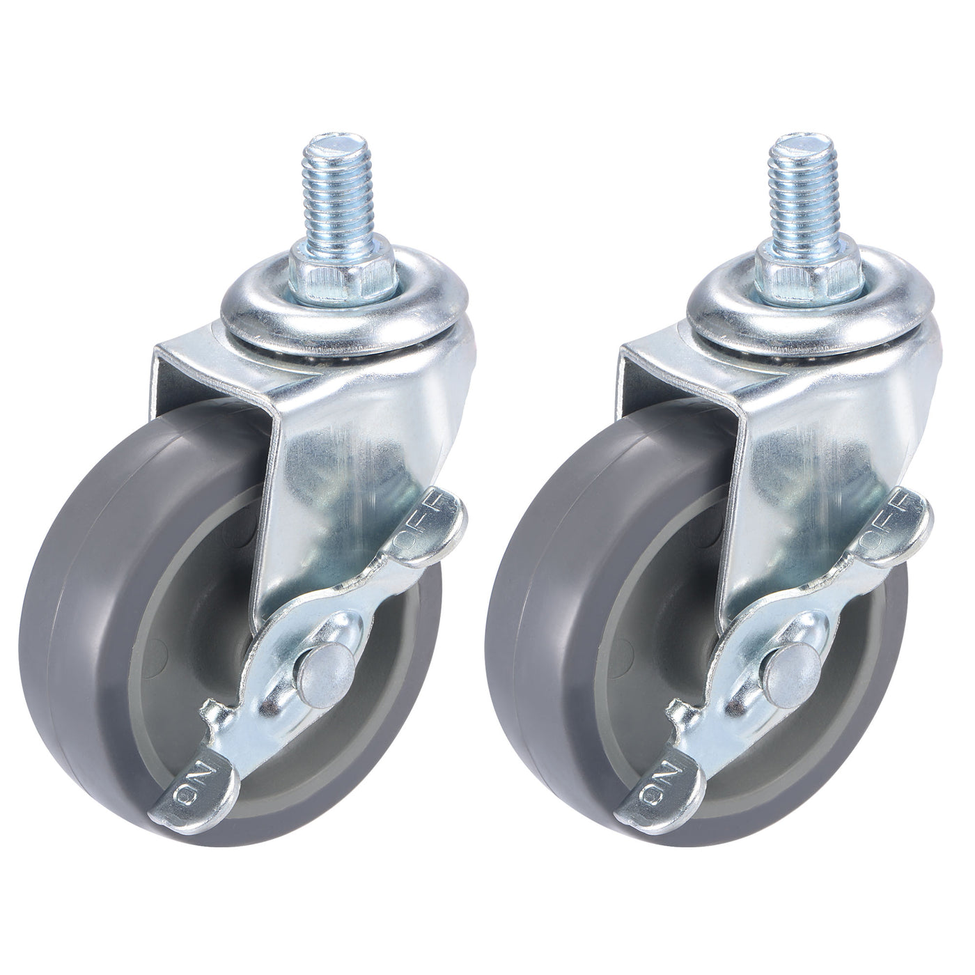 Harfington Swivel Stem Caster with Brake for Workbench, TPE