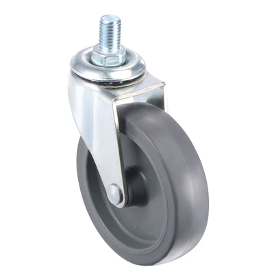Harfington Swivel Stem Caster 3" Diameter 66Lbs Load Capacity, TPE, Gray, 2pcs