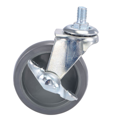 Harfington Swivel Stem Caster with Brake Diameter Load Capacity, for Workbench Trolley, TPE