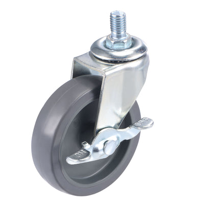 Harfington Swivel Stem Caster with Brake Diameter Load Capacity, for Workbench Trolley, TPE