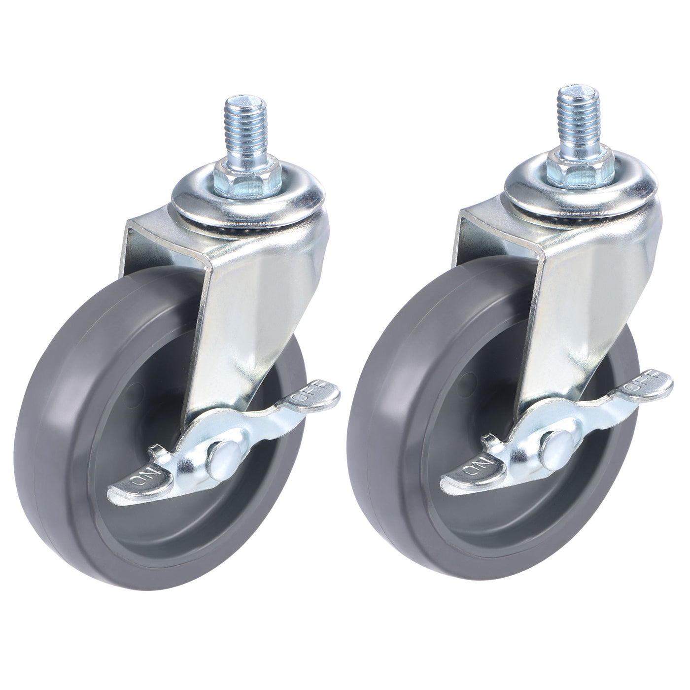 Harfington Swivel Stem Caster with Brake for Workbench, TPE