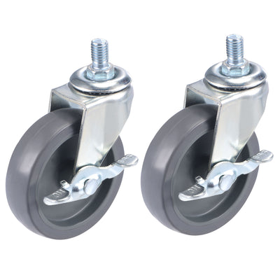 Harfington Swivel Stem Caster with Brake for Workbench, TPE