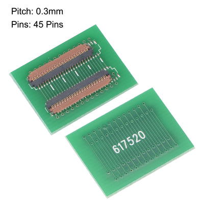 Harfington 0.3mm Pitch 45 Pin Extension Connector Adapter for LCD FFC FPC Cable ZIP HDD