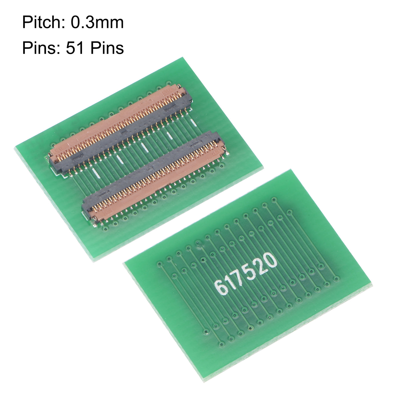 Harfington 0.3mm Pitch 51 Pin Extension Connector Adapter for LCD FFC FPC Cable ZIP HDD