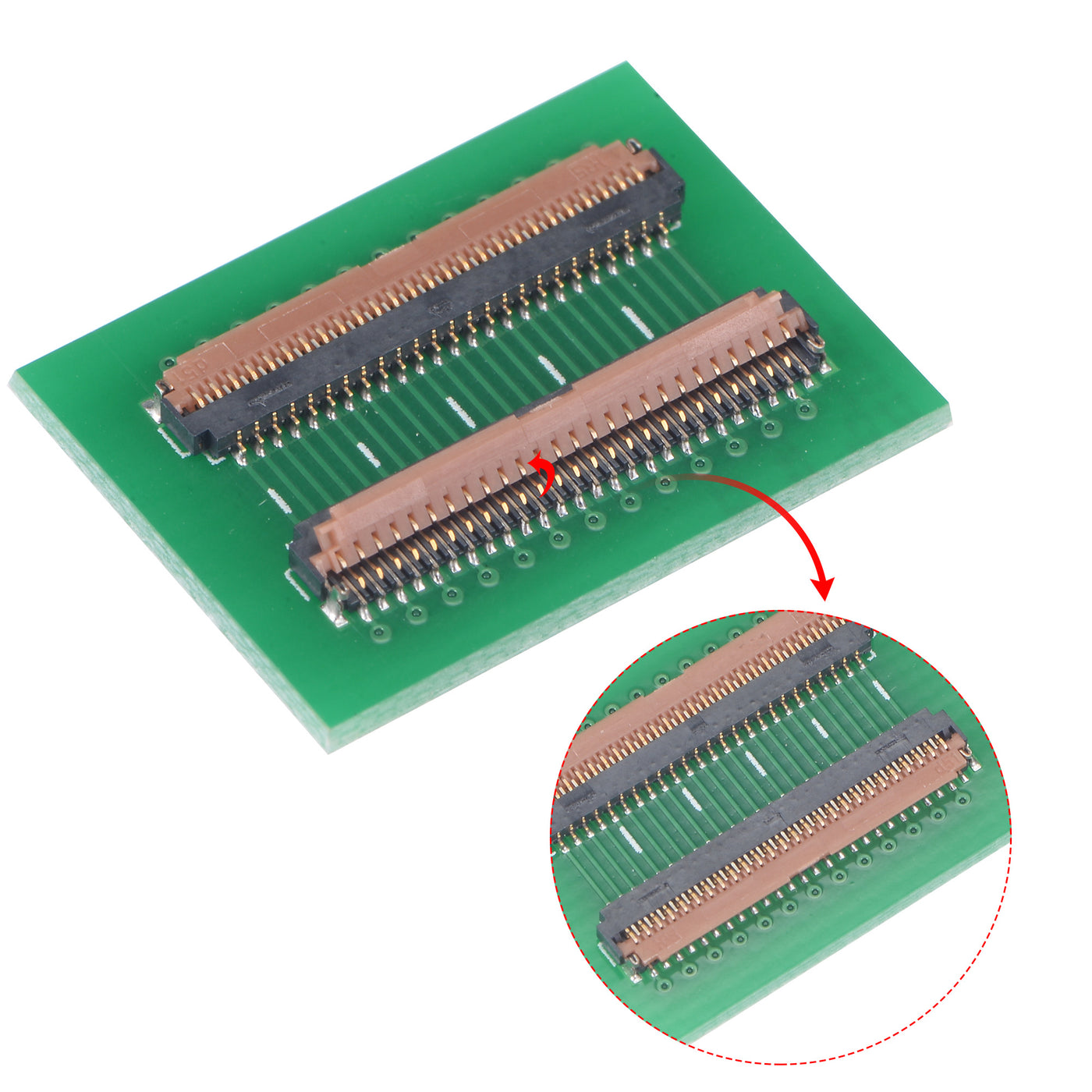 Harfington 0.3mm Pitch 51 Pin Extension Connector Adapter for LCD FFC FPC Cable ZIP HDD