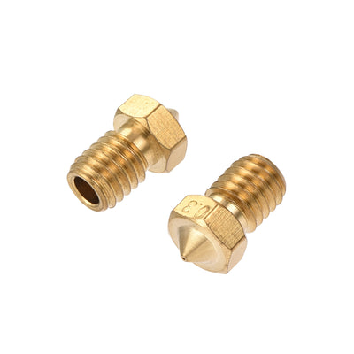 Harfington 0.3mm 3D Printer Nozzle, 20pcs M6 Thread for V5 V6 3mm Extruder Print, Brass
