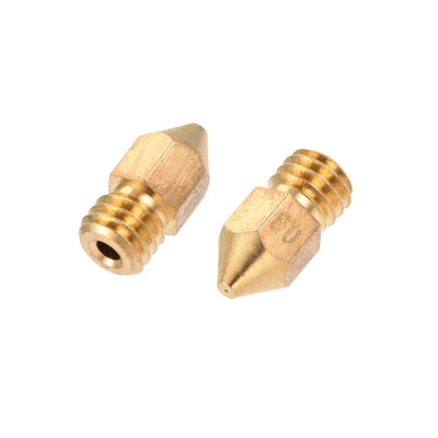 Harfington 0.3mm 3D Printer Nozzle, 30pcs M6 Thread for MK8 1.75mm Extruder Print, Brass