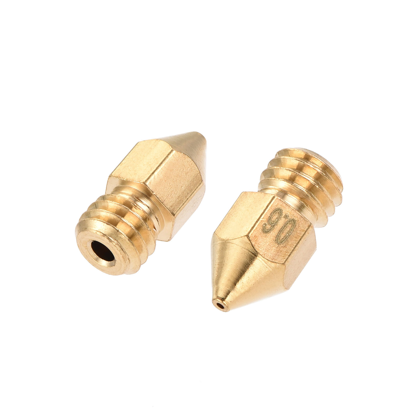 Harfington 0.6mm 3D Printer Nozzle, 18pcs M6 Thread for MK8 1.75mm Extruder Print, Brass