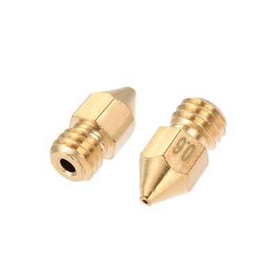 Harfington 0.6mm 3D Printer Nozzle, 18pcs M6 Thread for MK8 1.75mm Extruder Print, Brass