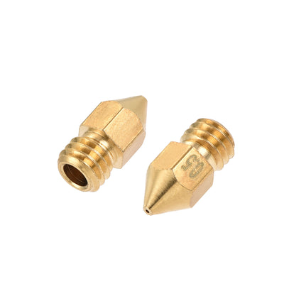 Harfington 0.5mm 3D Printer Nozzle, 24pcs M6 Thread for MK8 3mm Extruder Print, Brass