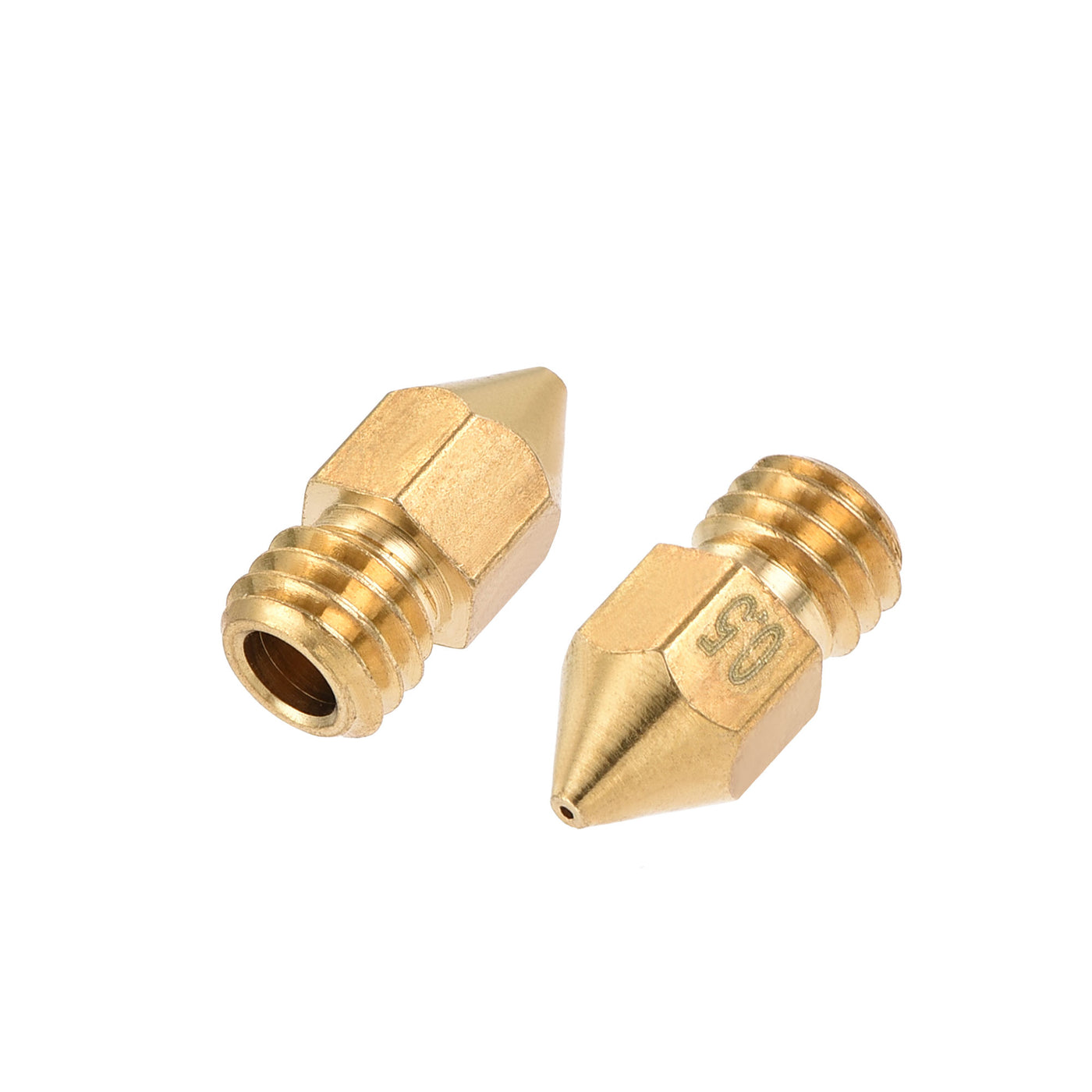 Harfington 0.5mm 3D Printer Nozzle, 30pcs M6 Thread for MK8 3mm Extruder Print, Brass