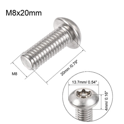 Harfington Torx Security Machine Screw, Pan Head Inside Column