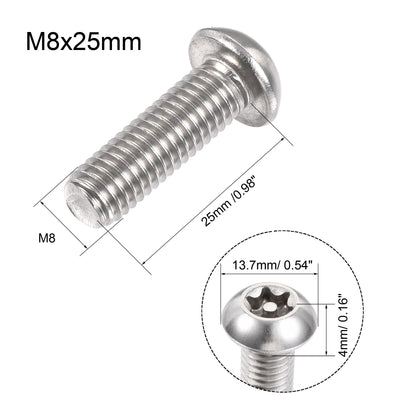 Harfington Torx Security Machine Screw, Pan Head Inside Column