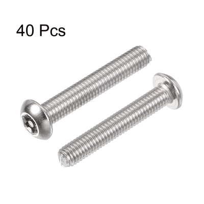 Harfington M5x30mm Torx Security Machine Screw, 40pcs Pan Head Screws Inside Column