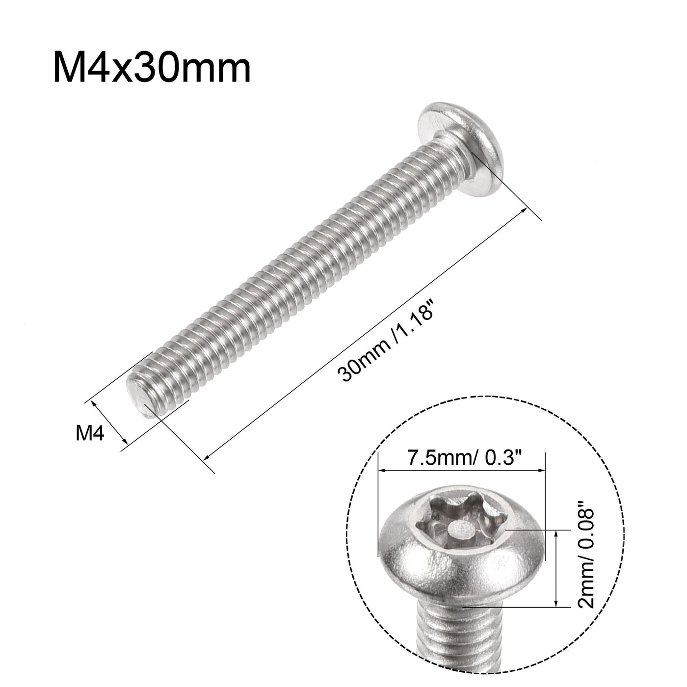 Harfington Torx Security Machine Screw Pan Head Screws Inside Column
