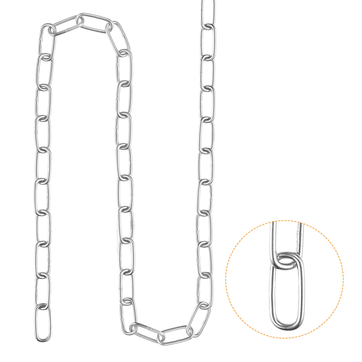 Harfington Proof Coil Chain Zinc Plated Stainless Steel for Guardrail
