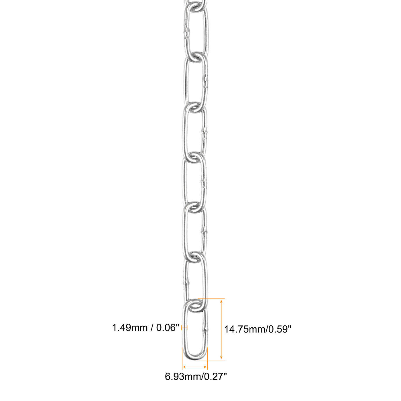 Harfington Proof Coil Chain Zinc Plated Stainless Steel for Guardrail