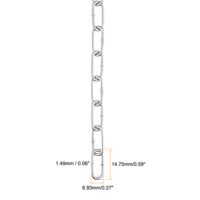 Harfington Proof Coil Chain Zinc Plated Stainless Steel for Guardrail