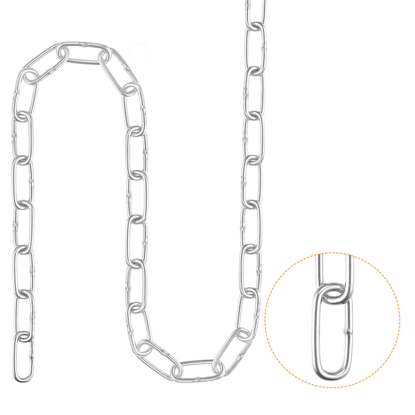 Harfington Proof Coil Chain Zinc Plated Stainless Steel for Guardrail