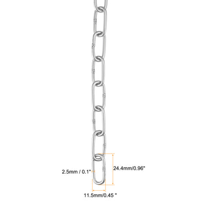 Harfington Proof Coil Chain Zinc Plated Stainless Steel for Guardrail