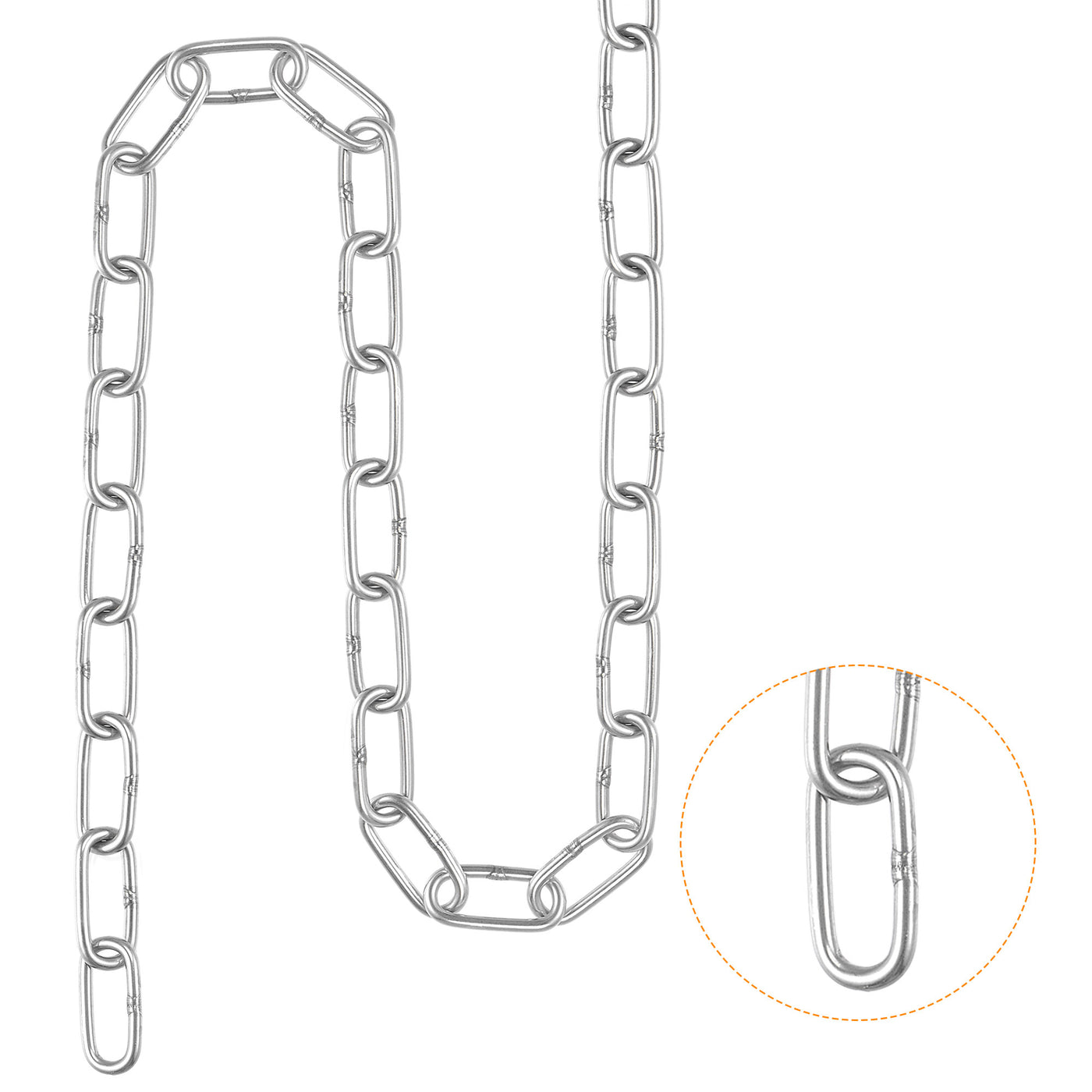 Harfington Proof Coil Chain Zinc Plated Stainless Steel for Guardrail