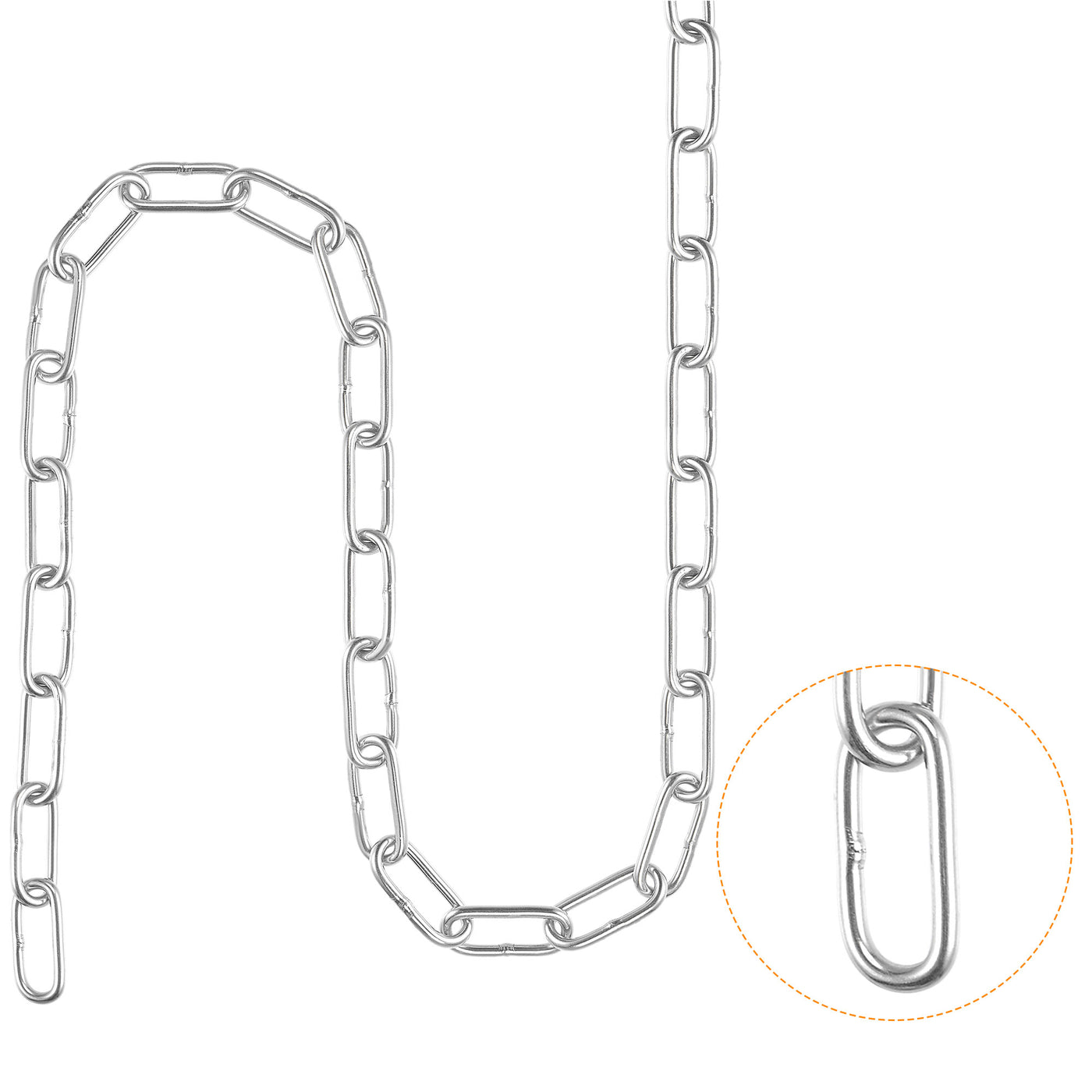 Harfington Proof Coil Chain Zinc Plated Stainless Steel for Guardrail