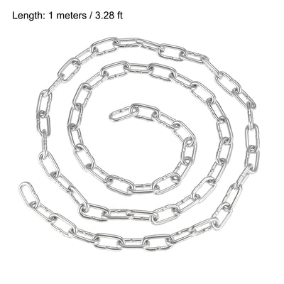 Harfington Proof Coil Chain Zinc Plated Stainless Steel for Clothes Hanging Guardrail