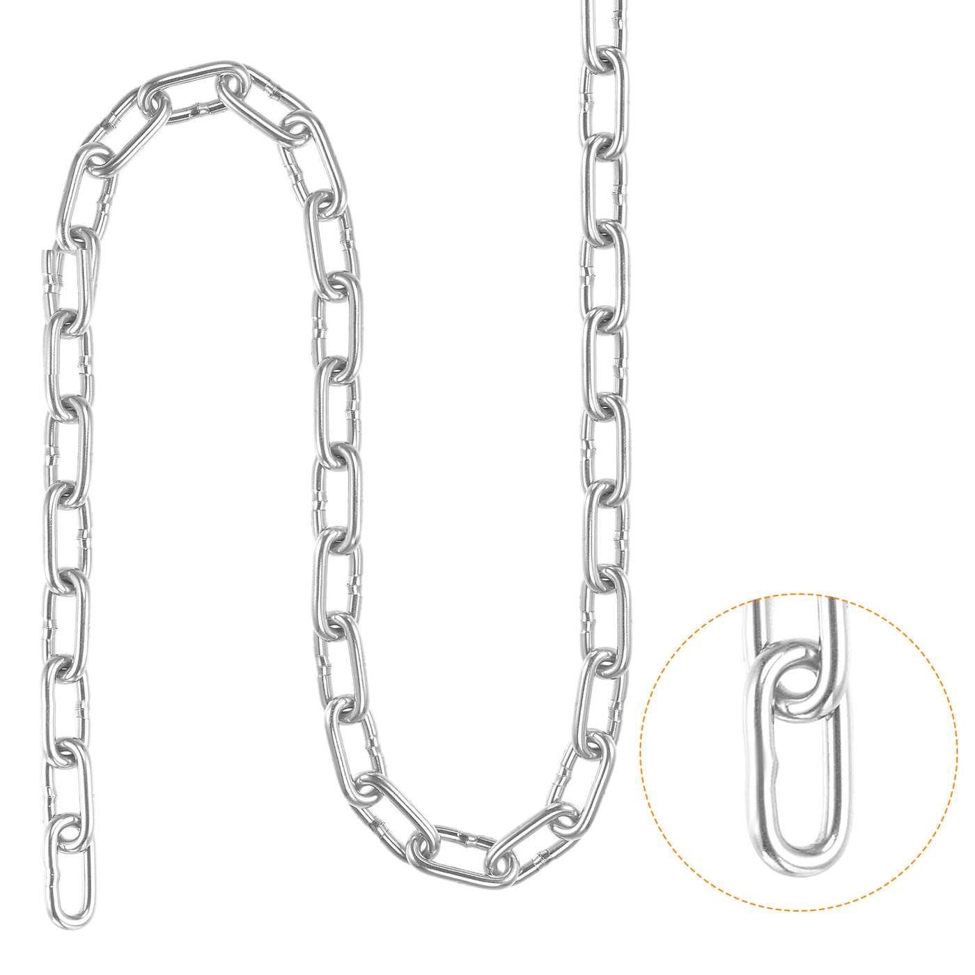 Harfington Proof Coil Chain Zinc Plated Stainless Steel for Clothes Hanging Guardrail