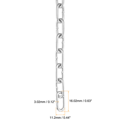 Harfington Proof Coil Chain Zinc Plated Stainless Steel for Clothes Hanging Guardrail