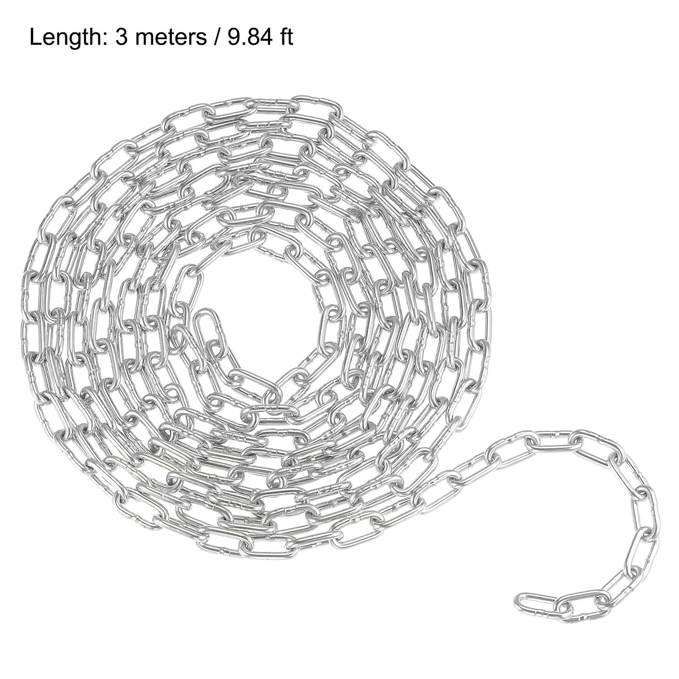 Harfington Proof Coil Chain Zinc Plated Stainless Steel for Clothes Hanging Guardrail