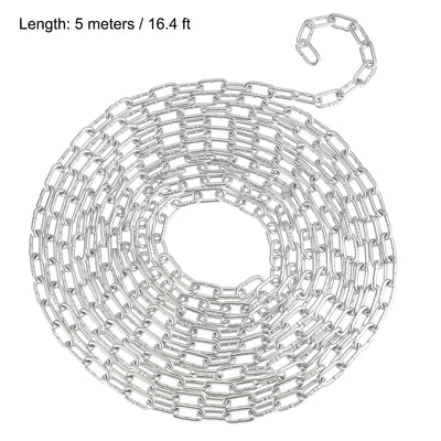 Harfington Proof Coil Chain Zinc Plated Stainless Steel for Clothes Hanging Guardrail