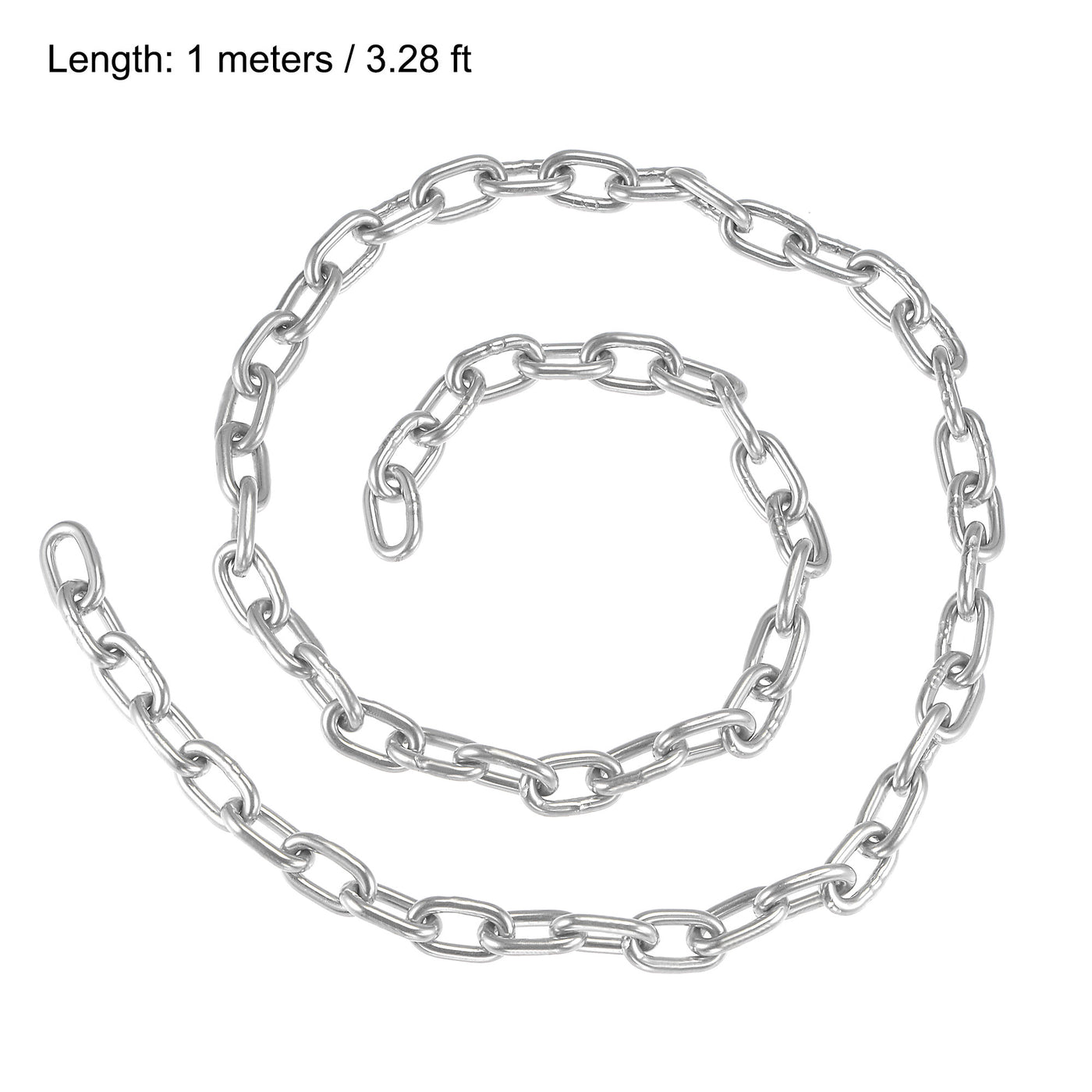 Harfington Proof Coil Chain Zinc Plated 304 Stainless Steel for Clothes Hanging Guardrail