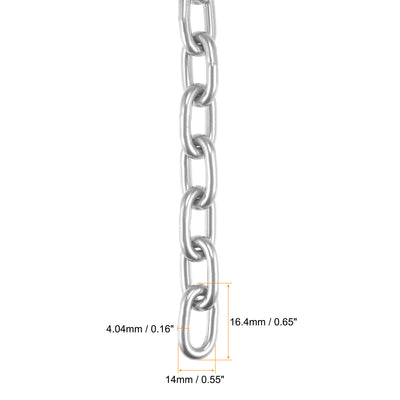Harfington Proof Coil Chain Zinc Plated 304 Stainless Steel for Clothes Hanging Guardrail