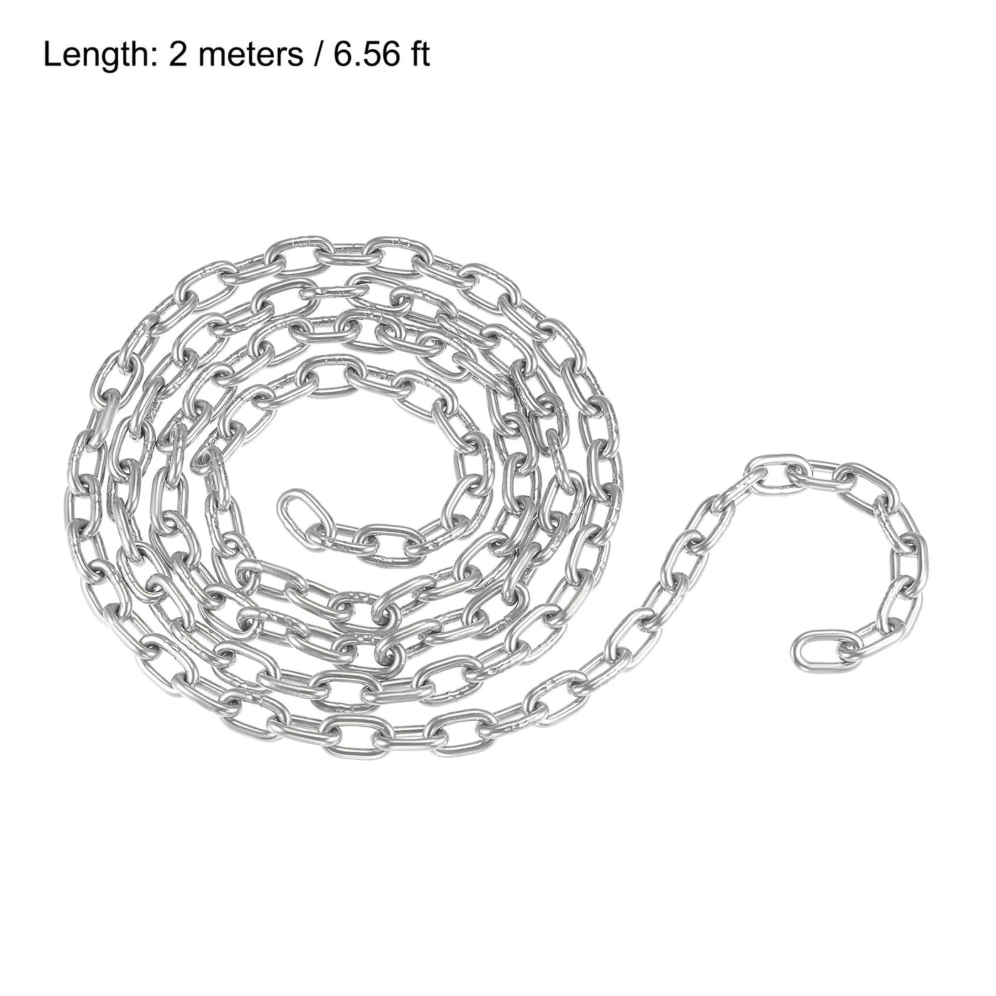 Harfington Proof Coil Chain Zinc Plated 304 Stainless Steel for Clothes Hanging Guardrail