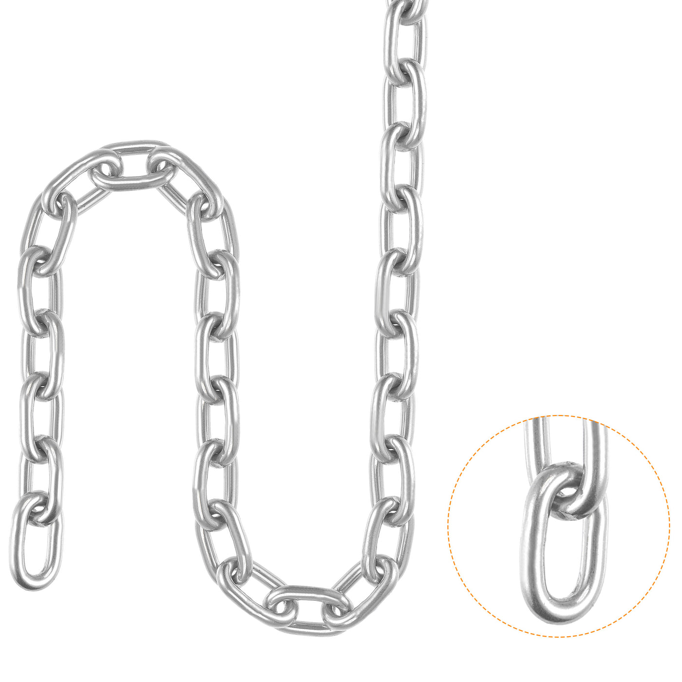 Harfington Proof Coil Chain Zinc Plated 304 Stainless Steel for Clothes Hanging Guardrail