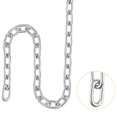 Harfington Proof Coil Chain Zinc Plated 304 Stainless Steel for Clothes Hanging Guardrail